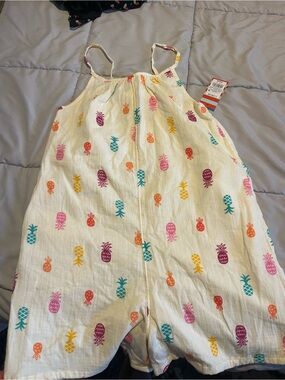 Cat & Jack Cream Pineapple-Print Girls Romper